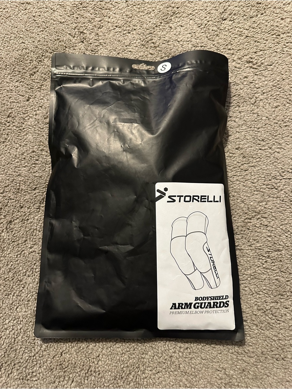 Storelli BodyShield Arm Guards Black Small BSAGUARD Elbow Protection Sleeve NEW